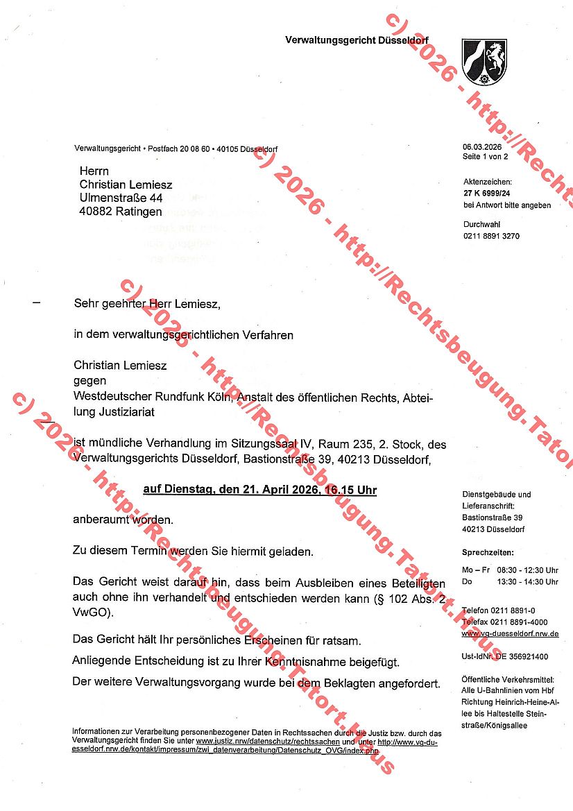 Rechtsbeugung "ÖRM - Öffentlich (Un)Rechtliche Medien"